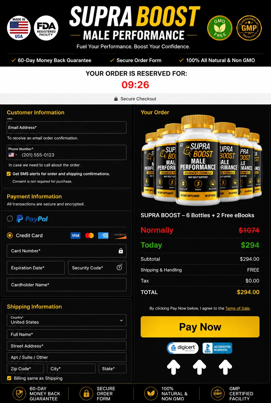 SupraBoost order slip